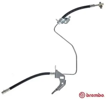 Гальмівний шланг гнучкий задн Прав (довжина 760мм, F10x1) OPEL ASTRA G, ASTRA G CLASSIC, ASTRA H, ASTRA H CLASSIC, ASTRA H GTC, COMBO, COMBO TOUR, MERIVA A, MERIVA B, ZAFIRA A 1.2-2.2D 02.98 BREMBO T59071