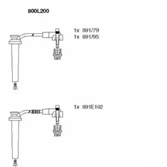 Комплект проводов высокого напряжения. BREMI 800L200 Купить в Украине