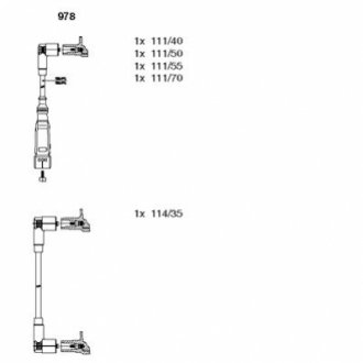 Проволока зажигания, набор BREMI 978 (фото 1)