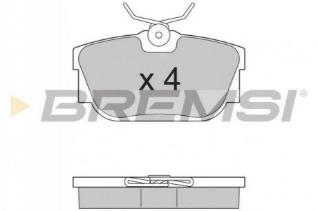 Гальмівні колодки зад. T4 >98 (51x94,9) (Lucas) BREMSI BP2958