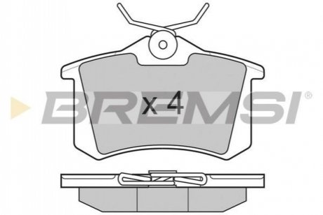 Гальмівні колодки (набір) BREMSI BP3004 (фото 1)