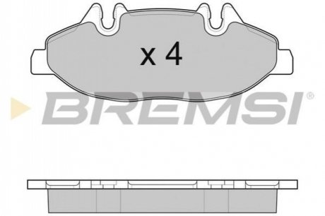 Тормозные колодки перед. Audi Q7/Touareg/Cayenne - (7L0698151E, 7L0698151G, 7L0698151J) BREMSI BP3099 (фото 1)