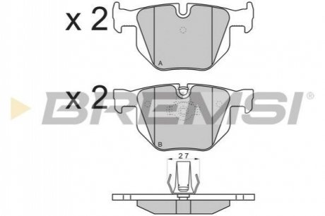 Гальмівні колодки зад. BMW 3(E90)/5(E60) (ATE) BREMSI BP3173