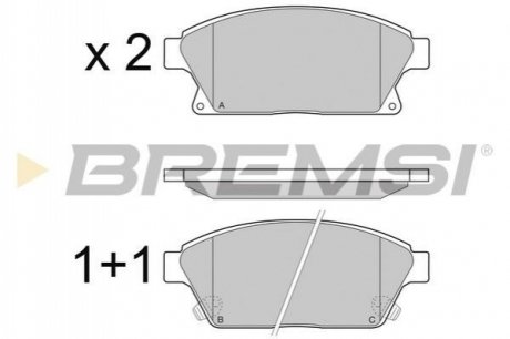 Гальмівні колодки пер. Astra J/Zarifa/Chevrolet Cruze 09- BREMSI BP3405