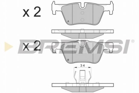 Гальмівні колодки зад. Audi A6 10- (TRW) BREMSI BP3493