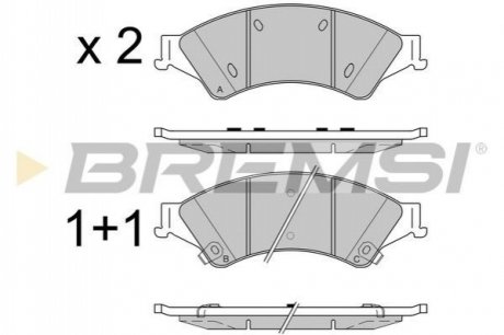 Тормозные колодки.) BREMSI BP3526