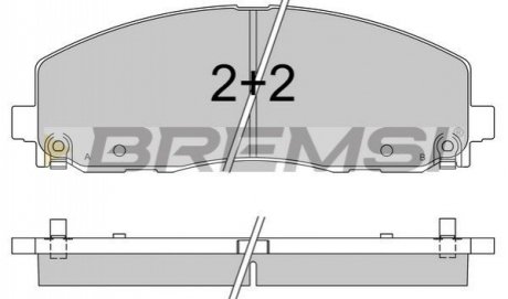 Гальмівні колодки (набір) BREMSI BP3543 (фото 1)