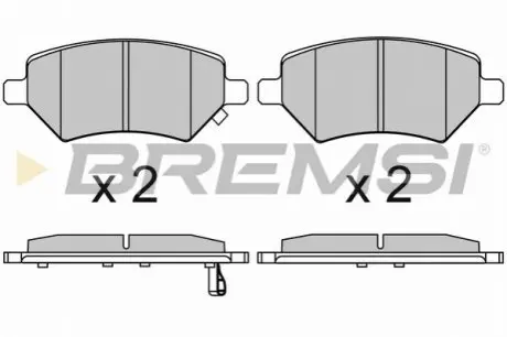Тормозные колодки перед. Ford Galaxy III/Mondeo V/S-Max 14- (155.2x66.6x19.9) BREMSI BP3655 Купить в Украине