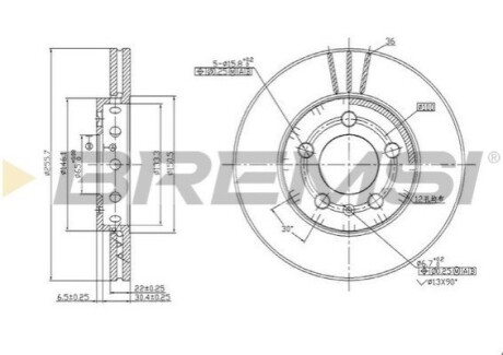 Гальмівні диски BREMSI CD6927V