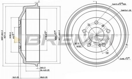 Гальмівний барабан Jumper/Ducato/Boxer (1-1.5t) 94- BREMSI CR5261 (фото 1)