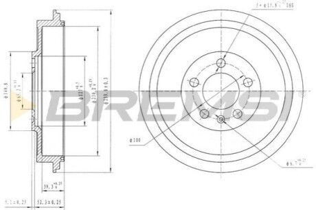 Тормозной барабан Octavia/Polo 96- BREMSI CR5500