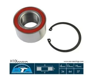 Підшипник маточини (передньої) Daewoo Lanos 1.4-1.5 97-/Chevroel Aveo 1.2-1.4 06- BTA H10080BTA Купити в Україні