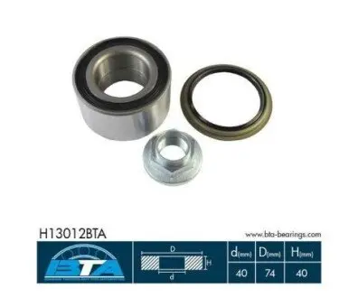 Фото Підшипник маточини (передньої) Mazda 323 C IV 91-93/323 96- BTA (H13012BTA) зображення 1