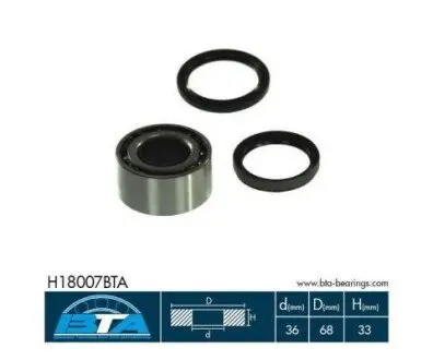 Комплект підшипника колеса передн Лів/Прав (36x68x33) SUZUKI ALTO IV, SWIFT I, SWIFT II 1.0/1.3 10.83-12.05 BTA H18007BTA Купити в Україні