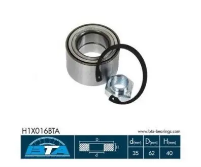 Подшипник колеса BTA H1X016BTA Купить в Украине