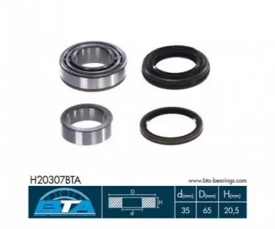 Комплект колісних підшипників BTA H20307BTA Купити в Україні