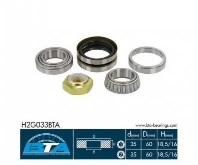 Комплект колісних підшипників BTA H2G033BTA Купити в Україні