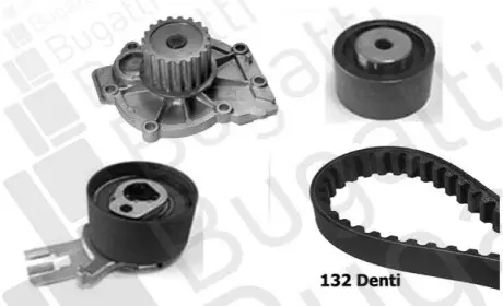 Комплект ГРМ + помпа Volvo C70/S60/S80/V60/V70/XC70/XC90 2.0-2.4D 01- (28x132z) BUGATTI KBU10040A Купити в Україні