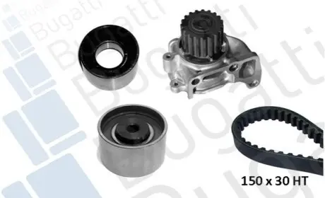 Комплект ГРМ + помпа Mazda 3/5/6 2.0D 02-10 BUGATTI KBU10091A Купити в Україні
