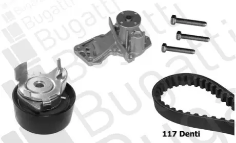FORD К-т ГРМ (ремень+ ролик +помпа+ крепление) B-MAX, C-MAX II, FIESTA V, MAZDA, VOLVO BUGATTI KBU10107A Купить в Украине