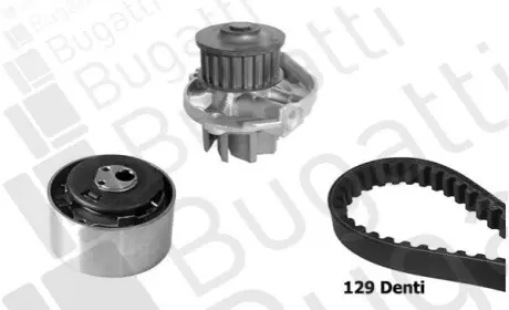 Комплект ГРМ + помпа Fiat Doblo/Fiorino 1.2-1.4 01- (22x129z) BUGATTI KBU10153C Купити в Україні