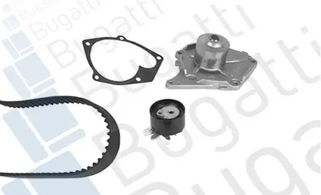 Комплект ГРМ + помпа Renault Kangoo 1.5dCi 01- (123x27) (помпа 65567) BUGATTI KBU10209A Купити в Україні