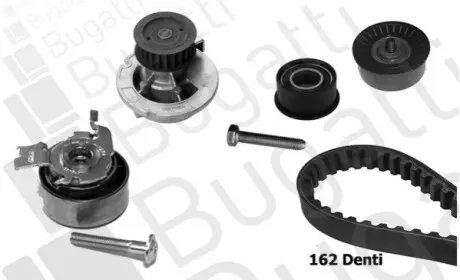 Комплект ГРМ + помпа Opel Astra G/H/Vectra C/Renault Megane II 1.6/1.8 98-15 (20x162z) BUGATTI KBU7213B Купити в Україні