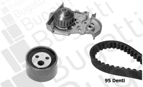 Фото 1 — RENAULT К-т ГРМ (помпа + ремень + ролик) MEGANE I Classic 1.6 e 96-99, MEGANE I Grandtour 1.6 e (KA0F) 99-03 BUGATTI (KBU7714A) Фото RENAULT К-т ГРМ (помпа + ремень + ролик) MEGANE I Classic 1.6 e 96-99, MEGANE I Grandtour 1.6 e (KA0F) 99-03 BUGATTI (KBU7714A) зображення 1