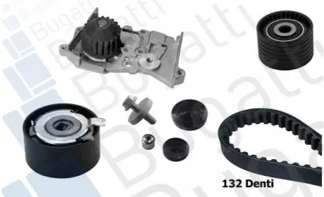 Комплект ГРМ + помпа Renault Kangoo/Logan/Sandero 1.4/1.6 16V 00- (27.4x132z) BUGATTI KBU7718B Купити в Україні