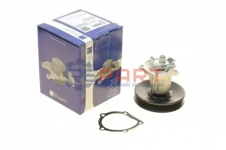 Помпа води Chevrolet Aveo/Kalos 1.2 08-/Spark 1.0/1.2 10- (R/B) (7 лоп) (4 кан.) BUGATTI PA10167 Купити в Україні