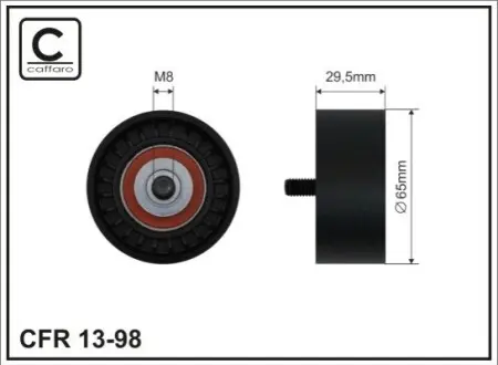 (Ролик) Натяжний механiзм DB Klasa E(W211) 2.2CDI/2.7CDI (OM646..,OM647..) 02 CAFFARO 13-98 Купити в Україні