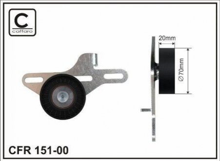 70x10x20 Ролик паску приводного Renault Clio II 1.4 CAFFARO 151-00 (фото 1)