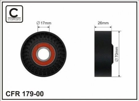Ролик натяжной CAFFARO 17900 (фото 1)