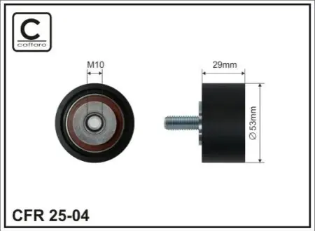 Ролик ГРМ Fiat Doblo 1.9D 01- (паразитний) (53x31) CAFFARO 25-04