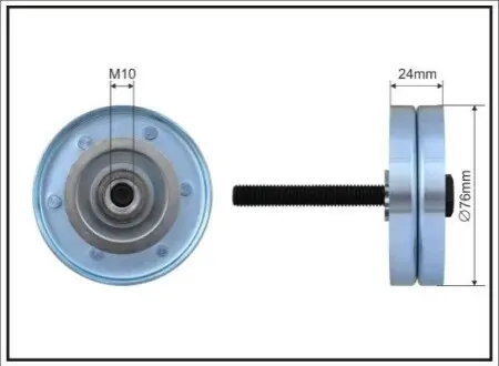 Ролик генератора Skoda Fabia/Roomster/VW Fox/Polo 1.2 01- (паразитний) (76x24) CAFFARO 252-53 Купити в Україні
