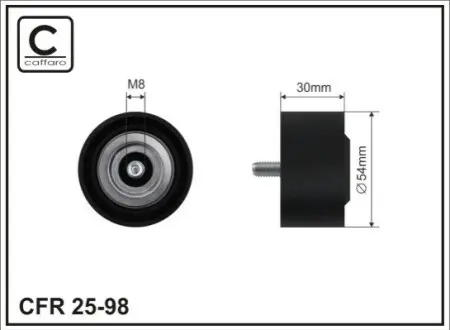 Ролик генератора MB Sprinter 3.0 CDI OM642 (паразитний) (54x30x17) CAFFARO 25-98 Купити в Україні