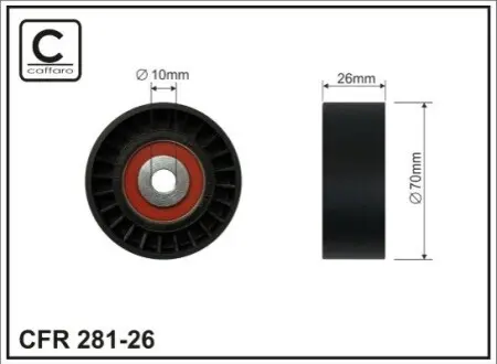 Ролик ременя приводного CAFFARO 281-26