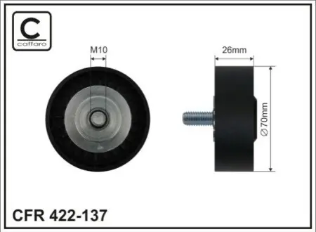70x10x26 Ролик ремня генерат. BMW E60/65/66 4,0-4,5i 01- CAFFARO 422137