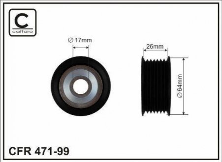 Ролик направляючий CAFFARO 47199