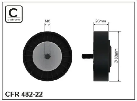 Ролик паска приводного BMW X5/X6 3.0D 07- CAFFARO 482-22