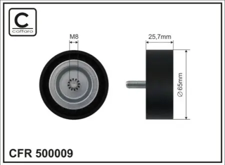 Ролик генератора MB Vito (W447) 14- (паразитний) (65х26) CAFFARO 500009