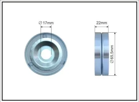 Фото Ролик генератора Hyundai Accent I30 1.5-1.6 CRDI 05-(65x22x17)(метал/гладкй) CAFFARO (500024) изображение 1