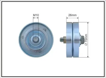 Ролик натяжний 60x10x26 metal CAFFARO 500-131