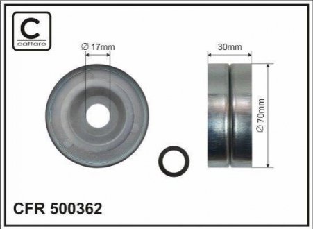 Натягивающий ролик поликлинового ремня CAFFARO 500362 (фото 1)