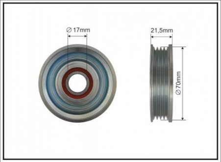 Натягуючий ролик поліклинового ремня CAFFARO 500483 (фото 1)
