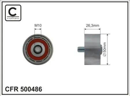 Ролик поліклинового ременя CAFFARO 500486