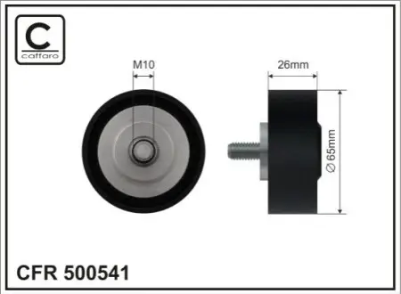 Ролик натяжной 65x10x26 plastik CAFFARO 500541
