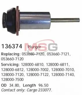 Ремкомплект втягуючого реле стартера (d=36.8mm/L=96.8mm) (плунжер) CARGO 136374 Купити в Україні