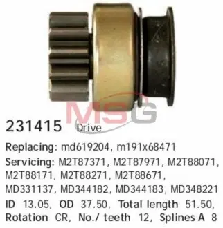 Фото Бендикс стартера CARGO (231415) изображение 1