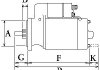 Стартер VW T4 2.4 D 90-98 (12V/2.2kw) (z=10) = 112052 CARGO F 032 112 052 (фото 3)